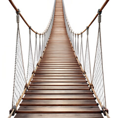 Fototapeta premium hanging bridge isolated on white background