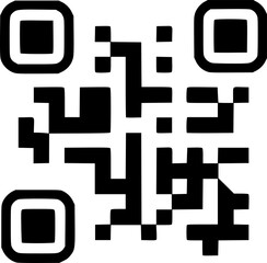 qr glyph flat vector icon
