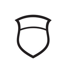 A simple, blank heraldic shield emblem,  perfect for customization or logo design.