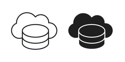 Cloud server icon vector design, perfect for website ui designs