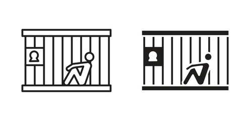 Jail icon vector design, perfect for website ui designs