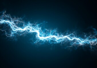 Abstract Blue Energy Flow On Dark Background