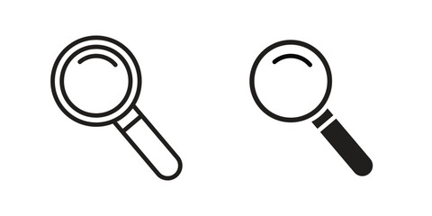 Magnifying glass icon vector design, perfect for website ui designs