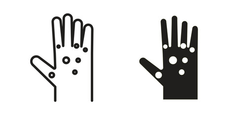 Rash hand icon vector design, perfect for website ui designs