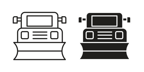 Snowplow icon vector design, perfect for website ui designs