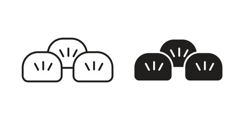Steamed bread icon vector design, perfect for website ui designs