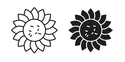 Sunflower icon vector design, perfect for website ui designs