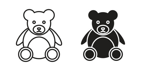 Teddy bear icon vector design, perfect for website ui designs