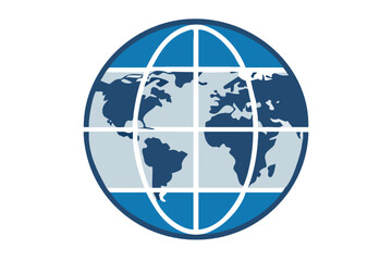 Global Connections: A simple yet elegant design of the world, with clean lines, symbolizing the interconnectedness of our world.