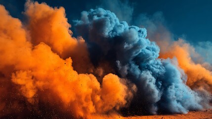 Orange and Blue Cloud