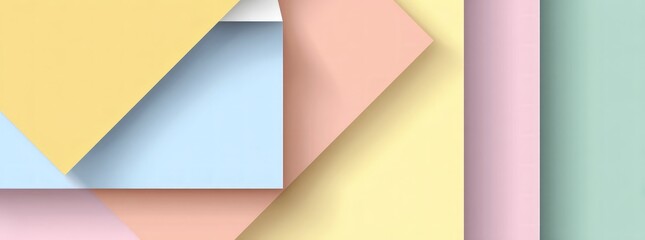Obraz premium Pastel Geometric Shapes Abstract Background