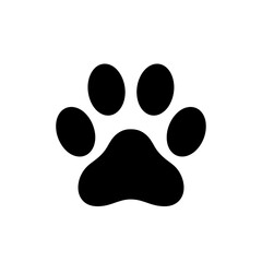 Vector cartoon animal paw print icons for web design