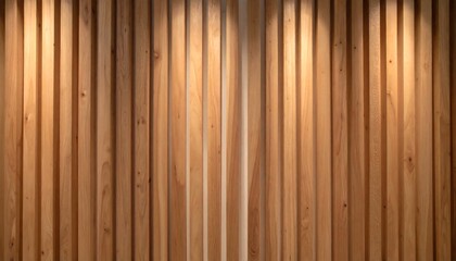 Fototapeta premium Wood panel wall with lighting