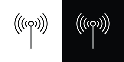 Antenna icon illustration symbol or logo collection.