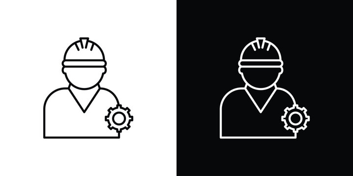 Civil Engineer icon illustration symbol or logo collection.