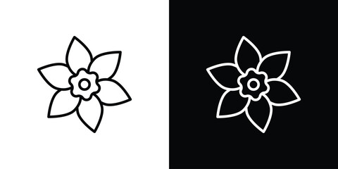 Daffodil icon illustration symbol or logo collection. © Xevier