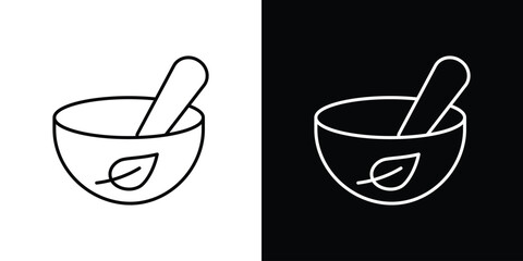 Herbal medicine icon illustration symbol or logo collection.