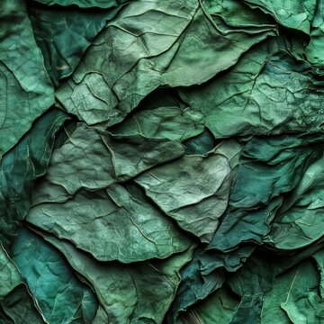closeup of dried epazote leaves with wrinkled dark green texture macro photography sharp herb detail clean background