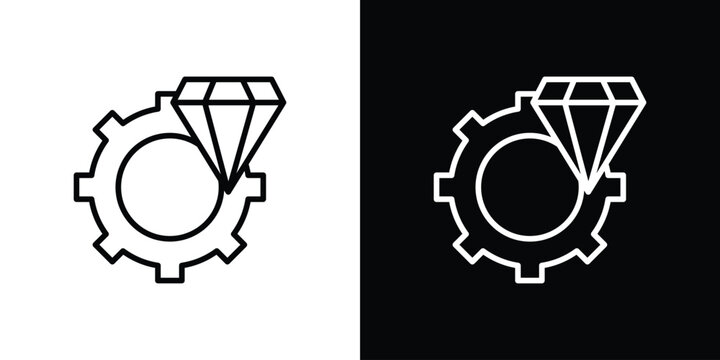 Operational excellence icon illustration symbol or logo collection.