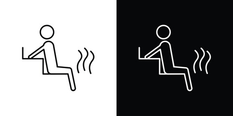 Sauna icon illustration symbol or logo collection.