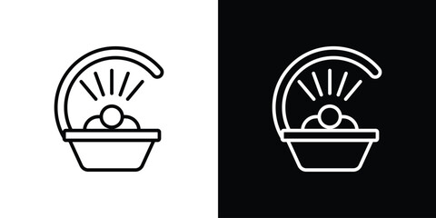 Solarium icon illustration symbol or logo collection.