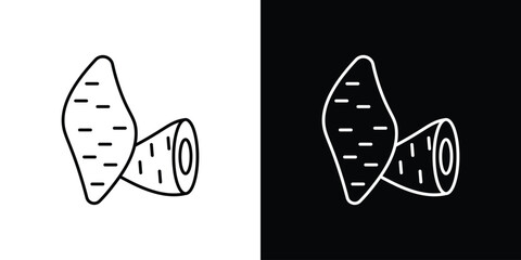 Sweet potato icon illustration symbol or logo collection.