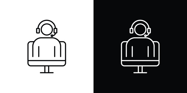Tech support icon illustration symbol or logo collection.