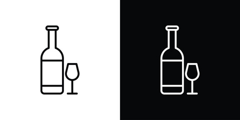 Vodka icon illustration symbol or logo collection.