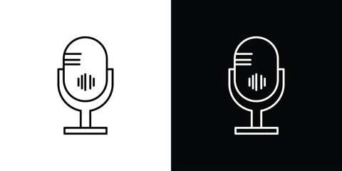 Voice recognition icon illustration symbol or logo collection.