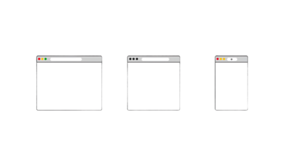 Mockup Browser Windows Minimalist Design for Web Presentation and Responsive Layout