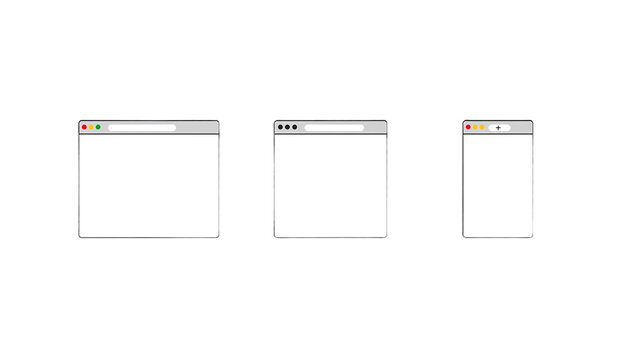Mockup Browser Windows Minimalist Design for Web Presentation and Responsive Layout