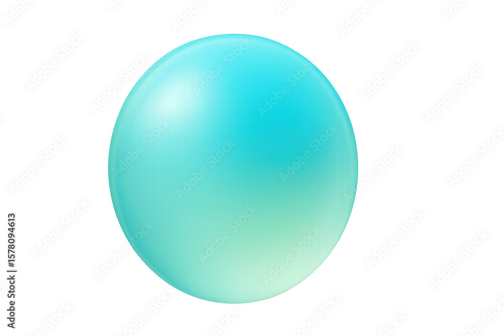 Poster glowing gradient sphere with transparent backdrop, radiating contemporary design potential for creat