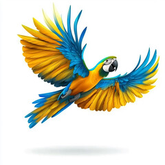 Dynamic Flying Parrot Vector Art