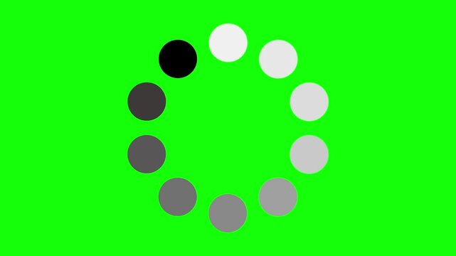 丸い進捗インジケーターのループアニメーション（クロマキー背景）