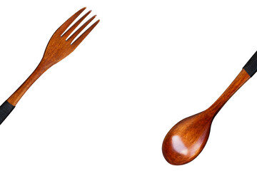 frame made of fork and spoon. tableware made of wood