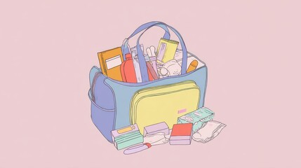 A filled duffel bag