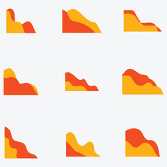 Vector set of abstract corner design elements featuring minimalist geometric shapes decorative styles and modern flat design for borders frames and layouts