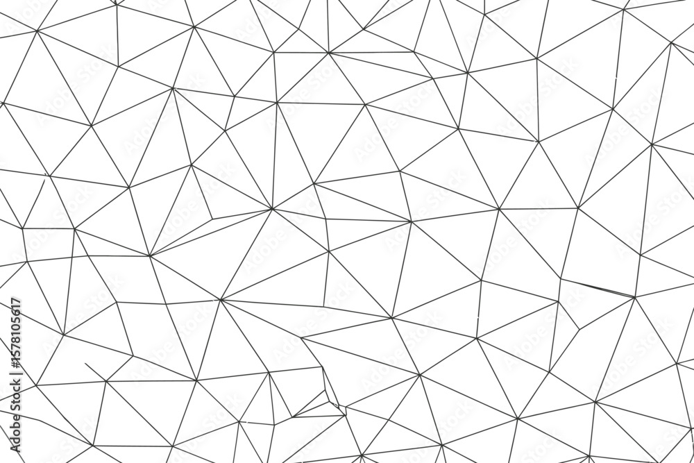Poster abstract geometrical pattern with lines forming triangles against a white background for artistic de