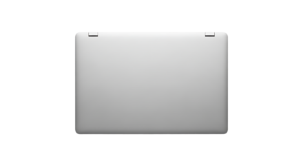Sleek and Modern Silver Laptop Closed on a Clean White Background Display