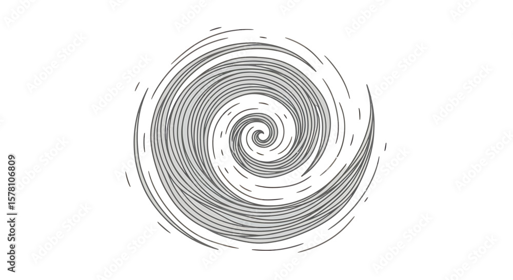 Poster a swirling, intricate spiral pattern composed of numerous parallel lines.