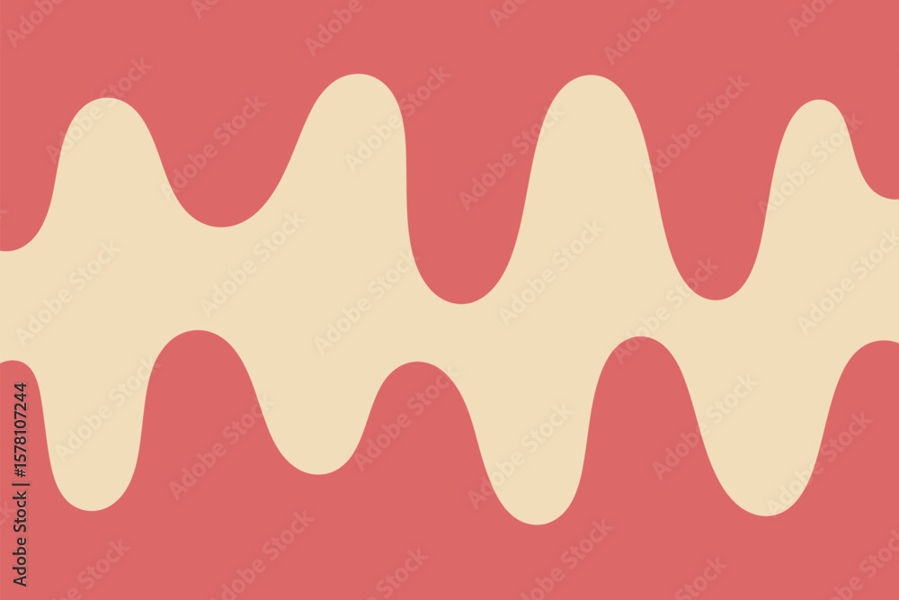 Fototapete abstract wavy pattern showcases pink and cream color palette for modern designs and stylish artistic