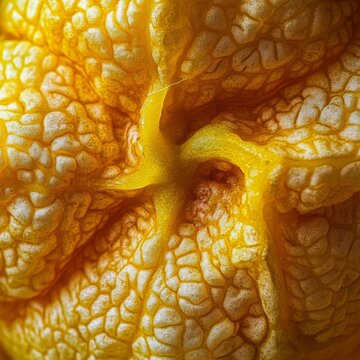 closeup of ugli fruit with wrinkled yelloworange skin macro photography highdetail background
