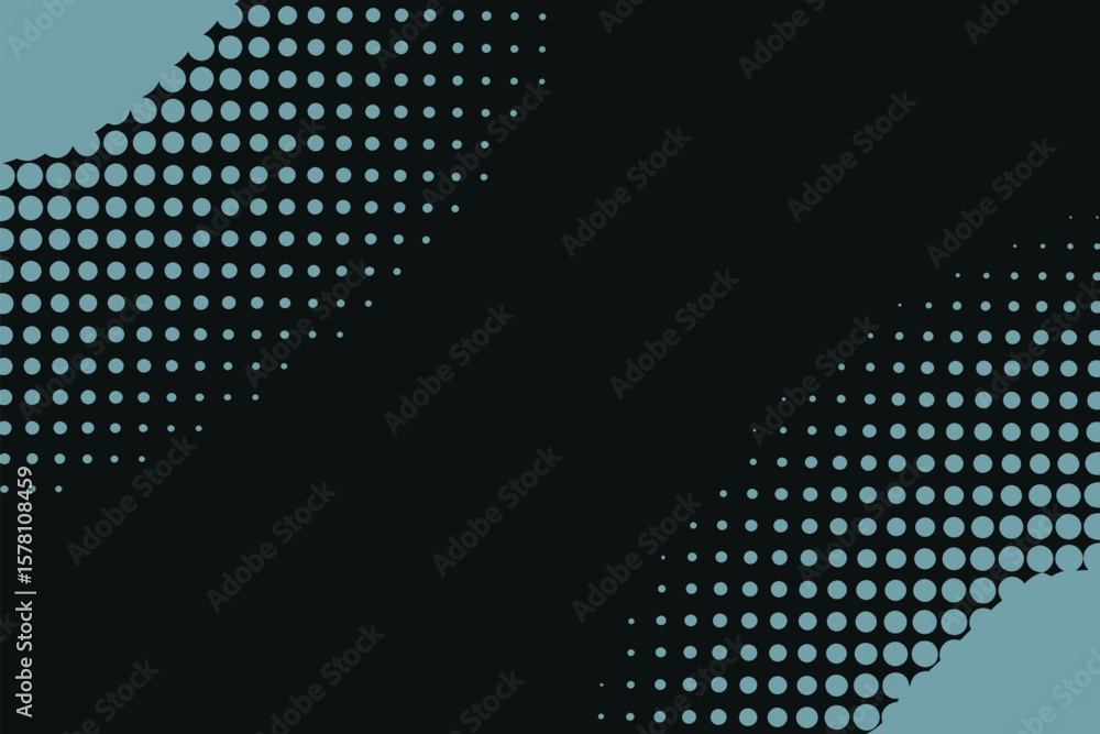 Poster abstract backdrop featuring halftone dots in teal and black creating a modern graphic pattern suitab