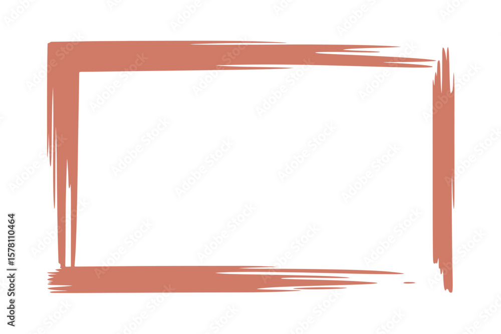 Poster abstract terracotta paintbrush frame is perfect for adding texture and a stylish border to designs
