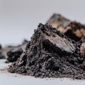 contaminated toxic sludge  isolated on white