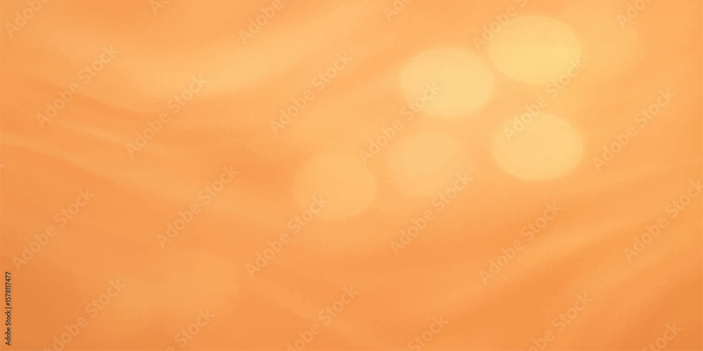 Poster abstract orange and gold silky background with soft flowing waves and glowing bokeh effect