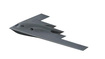 Studio-Style Side View of Northrop Grumman B-2 Spirit Flying Low with USAF Markings PNG