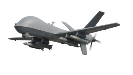 High-Detail Render of Airborne Air Defense Interceptor Drone – Flying Angle