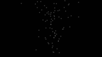 Slow motion close up water bubbles rising up to the surface on isolated black background. Small animated air bubble rising dynamically. Underwater decoration, soap bubbles float Up Looping animation. - Powered by Adobe