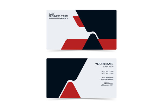 blank business card design template with modern and futuristic shape